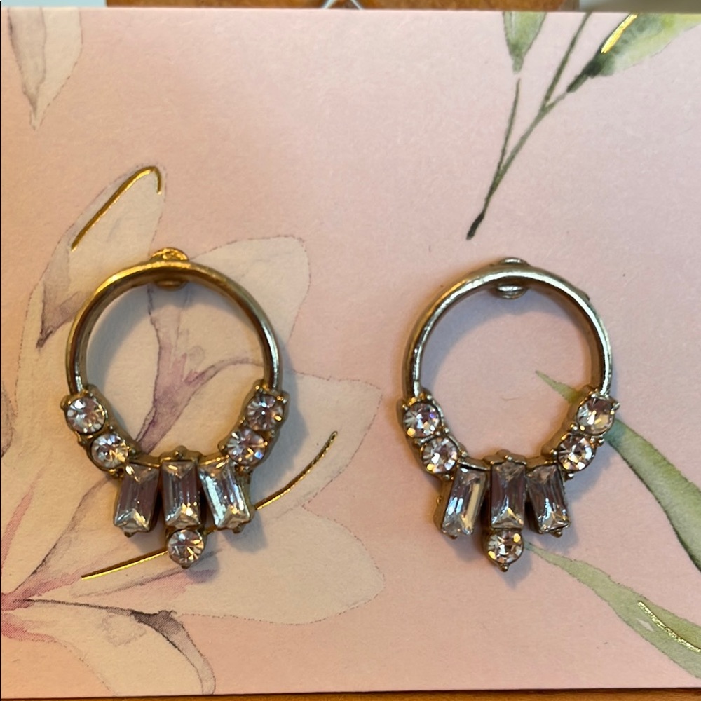 Elegant Gold Tone and Crystal Rhinestone Statement Earrings